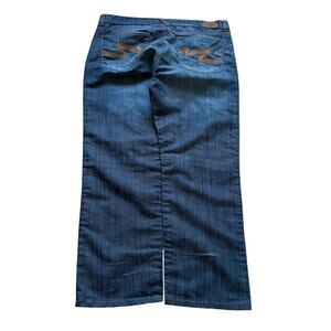 Vintage y2k 2000s Re-Boot baggy wide leg embroidered jeans 10 inch leg 42x32 emo